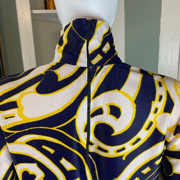 Vintage 60s 70s Christenfeld Psychedelic M Medium Floral Blouse Shirt Poly Satin - Picture 8 of 12